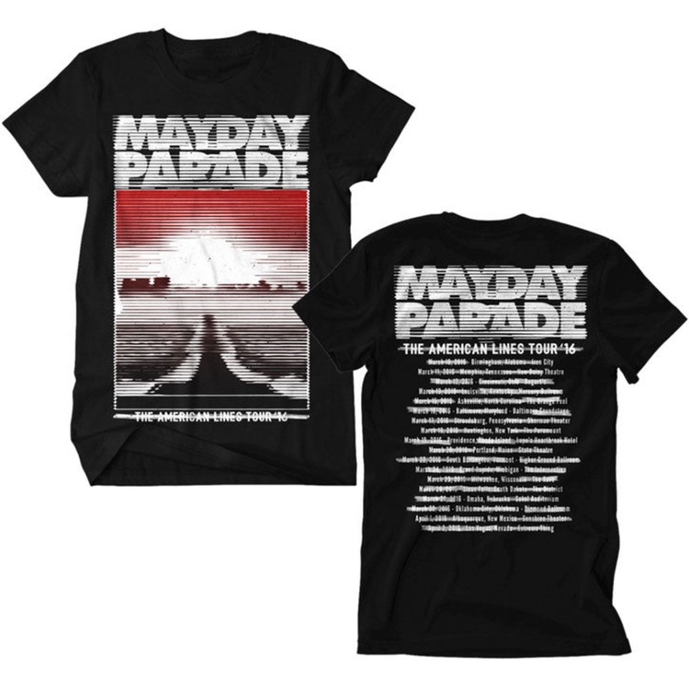 Mayday Parade 2016 Concert T-shirt The American Lines Tour Size Small